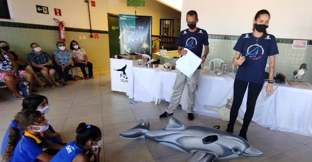 Alunos do Sesc participam de atividades lúdicas sobre o uso sustentável da água